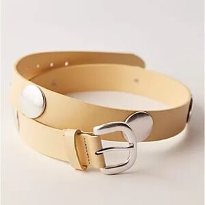 FREE PEOPLE Rhea Leather Belt, Size S/M